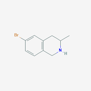 molecular formula C10H12BrN B1374082 6-Bromo-3-methyl-1,2,3,4-tetrahydro-isoquinoline CAS No. 886365-45-3