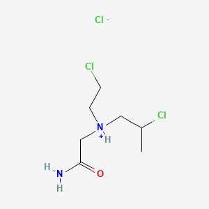 molecular formula C7H15Cl3N2O B13740825 2-(N-(2-Chloroethyl)-N-(2-chloropropyl)amino)acetamide monohydrochloride CAS No. 102585-41-1