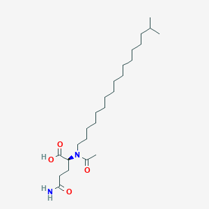 molecular formula C25H48N2O4 B13740858 (2S)-2-[acetyl(16-methylheptadecyl)amino]-5-amino-5-oxopentanoic acid 