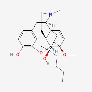 molecular formula C26H35NO4 B13740877 6,14-Ethenomorphinan-7-methanol, alpha-butyl-alpha,17-dimethyl-4,5-epoxy-3-hydroxy-6-methoxy-, (5-alpha,7-alpha(R))- CAS No. 14521-97-2