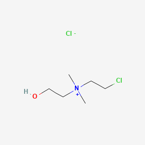 molecular formula C6H15Cl2NO B13740887 N-2-Chloroethyl-N,N-dimethyl-N-2-hydroxyethylammonium chloride CAS No. 23165-18-6