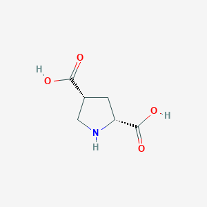 molecular formula C6H9NO4 B137409 (2R,4R)-pyrrolidine-2,4-dicarboxylic acid CAS No. 130830-78-3
