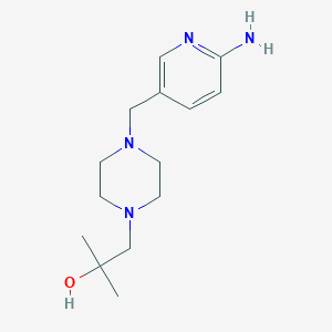 molecular formula C14H24N4O B1374090 1-{4-[(6-氨基吡啶-3-基)甲基]哌嗪-1-基}-2-甲基丙烷-2-醇 CAS No. 1484199-20-3