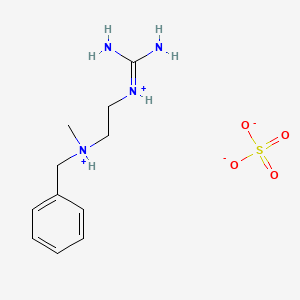 molecular formula C11H20N4O4S B13740900 1-(2-(N-Methylbenzylamino)ethyl)guanidine sulfate CAS No. 14156-77-5