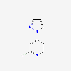 molecular formula C8H6ClN3 B1374091 2-chloro-4-(1H-pyrazol-1-yl)pyridine CAS No. 1209459-70-0
