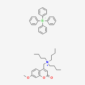 molecular formula C47H56BNO3 B13740937 N-[4-Methyl-7-methoxycoumarin]-N,N,N-tributylammonium tetraphenylborate 