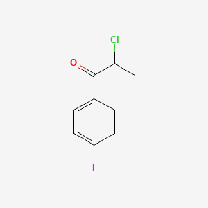 molecular formula C9H8ClIO B13740938 2-Chloro-1-(4-iodophenyl)propan-1-one 