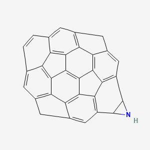 molecular formula C32H13N B13740945 3-Azatridecacyclo[16.13.1.116,19.02,4.05,30.07,28.09,27.011,25.014,24.020,31.021,29.022,26.023,33]tritriaconta-1(31),5(30),6,9(27),10,12,14,16(33),18(32),19,21,23,25,28-tetradecaene 