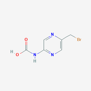 molecular formula C6H6BrN3O2 B13741016 [5-(Bromomethyl)pyrazin-2-yl]carbamic acid 