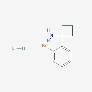 molecular formula C10H13BrClN B1374104 1-(2-Bromophenyl)cyclobutan-1-amine hydrochloride CAS No. 1228878-81-6