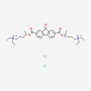 4-[7-[5-(diethylazaniumyl)pentan-2-yloxycarbonyl]-9-oxofluorene-2-carbonyl]oxypentyl-diethylazanium;dichloride