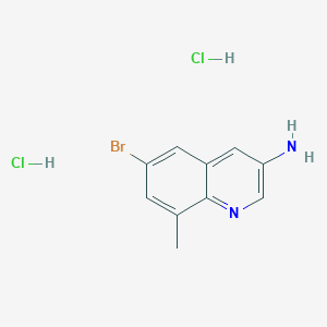 molecular formula C10H11BrCl2N2 B13741058 3-Amino-6-bromo-8-methylquinoline dihydrochloride 