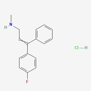 1-(p-Fluorophenyl)-1-phenyl-3-methylaminoprop-1-ene hydrochloride