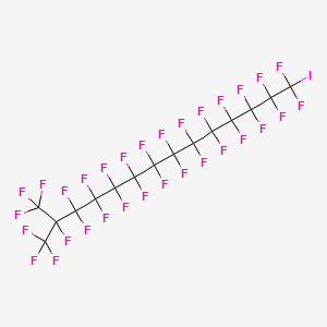 molecular formula C15F31I B13741110 Tetradecane, 1,1,1,2,3,3,4,4,5,5,6,6,7,7,8,8,9,9,10,10,11,11,12,12,13,13,14,14-octacosafluoro-14-iodo-2-(trifluoromethyl)- CAS No. 3248-63-3