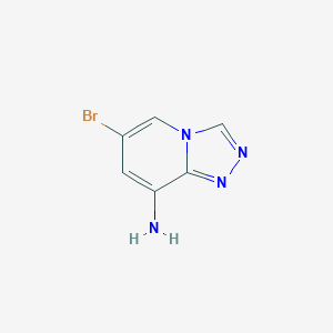 molecular formula C6H5BrN4 B1374121 6-溴-[1,2,4]三唑并[4,3-a]吡啶-8-胺 CAS No. 1216292-05-5