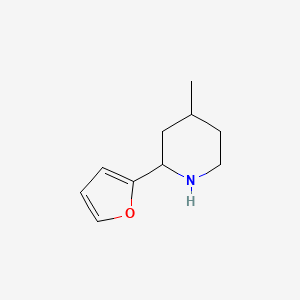 molecular formula C10H15NO B1374123 2-(Furan-2-yl)-4-methylpiperidine CAS No. 1339665-71-2