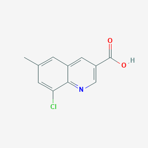 molecular formula C11H8ClNO2 B13741248 8-Chloro-6-methylquinoline-3-carboxylic acid 