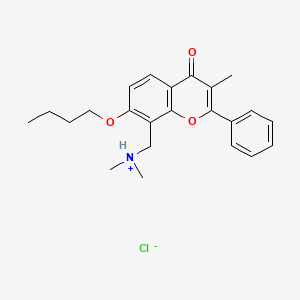 molecular formula C23H28ClNO3 B13741250 7-Butoxy-8-(dimethylaminomethyl)-3-methylflavone hydrochloride CAS No. 38035-23-3