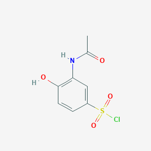 molecular formula C8H8ClNO4S B1374127 3-Acetamido-4-hydroxybenzene-1-sulfonyl chloride CAS No. 81593-03-5