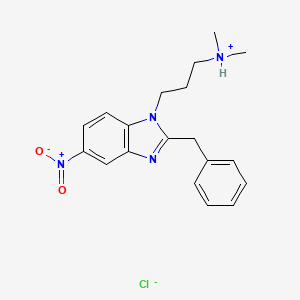 2-Benzyl-1-(3-dimethylaminopropyl)-5-nitrobenzimidazole hydrochloride