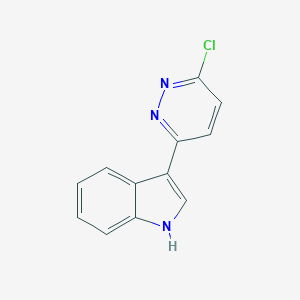 molecular formula C12H8ClN3 B137413 3-(6-氯哒嗪-3-基)-1H-吲哚 CAS No. 129287-26-9