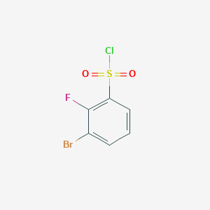 molecular formula C6H3BrClFO2S B1374132 3-溴-2-氟苯磺酰氯 CAS No. 1214372-19-6