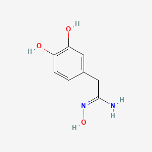 molecular formula C8H10N2O3 B13741324 N,3,4-trihydroxyBenzeneethanimidamide 