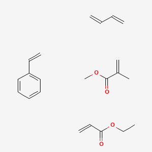 molecular formula C22H30O4 B13741354 Buta-1,3-diene;ethyl prop-2-enoate;methyl 2-methylprop-2-enoate;styrene CAS No. 27965-85-1