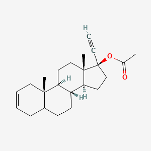 molecular formula C23H32O2 B13741359 5xi,17alpha-Pregn-2-en-20-yn-17-yl acetate CAS No. 14340-08-0