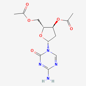 [(2R,3S,5R)-3-acetyloxy-5-(4-amino-2-oxo-1,3,5-triazin-1-yl)oxolan-2-yl]methyl acetate