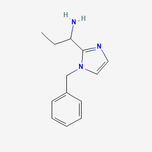 molecular formula C13H17N3 B1374142 1-(1-苄基-1H-咪唑-2-基)丙胺 CAS No. 1354959-63-9