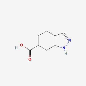 molecular formula C8H10N2O2 B1374143 4,5,6,7-tetrahydro-1H-indazole-6-carboxylic acid CAS No. 1354950-72-3