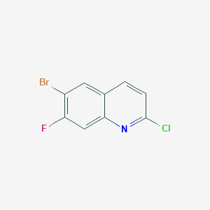 molecular formula C9H4BrClFN B1374144 6-溴-2-氯-7-氟喹啉 CAS No. 1354954-57-6
