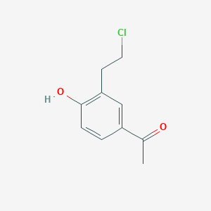 molecular formula C10H11ClO2 B1374145 1-[3-(2-Chloroethyl)-4-hydroxyphenyl]ethan-1-one CAS No. 1354950-68-7