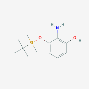 molecular formula C12H21NO2Si B13741475 2-Amino-3-((tert-butyldimethylsilyl)oxy)phenol 