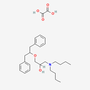 molecular formula C28H41NO6 B13741531 1-((alpha-Benzylphenethyl)oxy)-3-(dibutylamino)-2-propanol oxalate salt CAS No. 35132-80-0