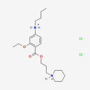 butyl-[3-ethoxy-4-(3-piperidin-1-ium-1-ylpropoxycarbonyl)phenyl]azanium;dichloride