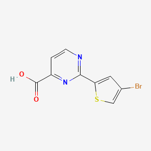 molecular formula C9H5BrN2O2S B1374154 2-(4-溴噻吩-2-基)嘧啶-4-羧酸 CAS No. 1339901-15-3