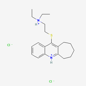 molecular formula C20H30Cl2N2S B13741546 6H-Cyclohepta(b)quinoline, 11-((2-(diethylamino)ethyl)thio)-7,8,9,10-tetrahydro-, dihydrochloride CAS No. 18833-67-5