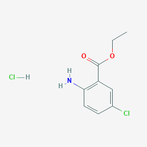 molecular formula C9H11Cl2NO2 B13741554 Ethyl 2-amino-5-chlorobenzoate hydrochloride CAS No. 130408-01-4