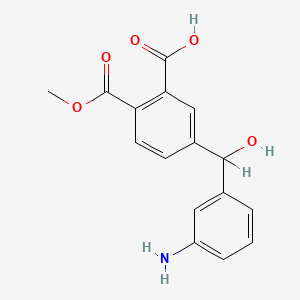 1,2-Benzenedicarboxylic acid, 4-[(3-aminophenyl)hydroxymethyl]-, 1-methyl ester