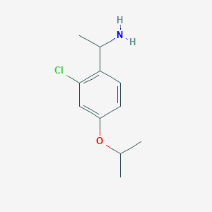 molecular formula C11H16ClNO B1374157 1-(2-Chloro-4-isopropoxyphenyl)-ethylamine CAS No. 1343709-15-8
