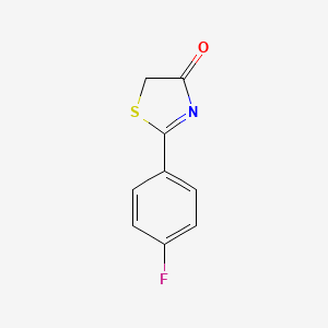 molecular formula C9H6FNOS B13741574 2-(4-Fluorophenyl)-1,3-thiazol-4(5H)-one CAS No. 1053657-30-9