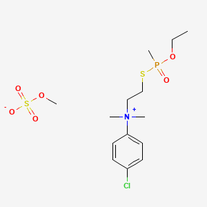 (p-Chlorophenyl)dimethyl(2-((ethoxymethylphosphinyl)thio)ethyl)ammonium methyl sulfate