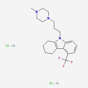 Carbazole, 1,2,3,4-tetrahydro-9-(3-(4-methyl-1-piperazinyl)propyl)-5(or 7)-(trifluoromethyl)-,dihydrochloride