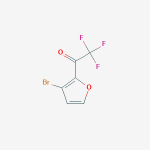 molecular formula C6H2BrF3O2 B1374159 1-(3-溴呋喃-2-基)-2,2,2-三氟乙酮 CAS No. 1343152-18-0