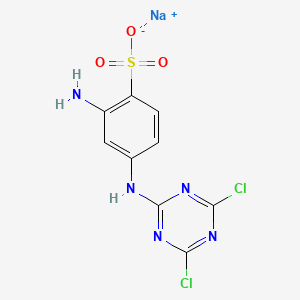 Benzenesulfonic acid, 2-amino-4-[(4,6-dichloro-1,3,5-triazin-2-yl)amino]-, monosodium salt