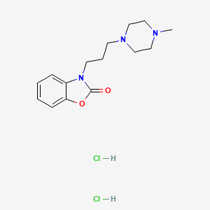 molecular formula C15H23Cl2N3O2 B13741636 2-Benzoxazolinone, 3-(3-(4-methyl-1-piperazinyl)propyl)-, dihydrochloride, hydrate CAS No. 13451-77-9