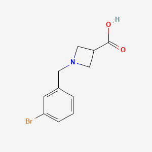 molecular formula C11H12BrNO2 B1374164 1-[(3-溴苯基)甲基]氮杂环丁烷-3-羧酸 CAS No. 1343739-03-6