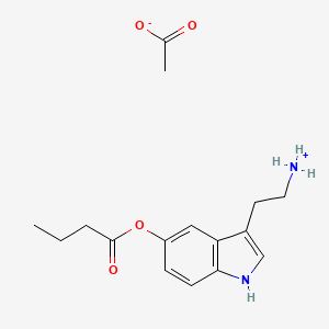 Butyric acid, 3-(2-aminoethyl)indol-5-YL ester, monoacetate